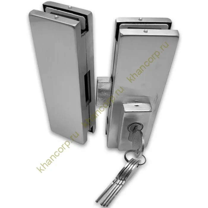 Замок FKZ-40 центральный с ответной частью ключ/ключ, нержавейка/матовый