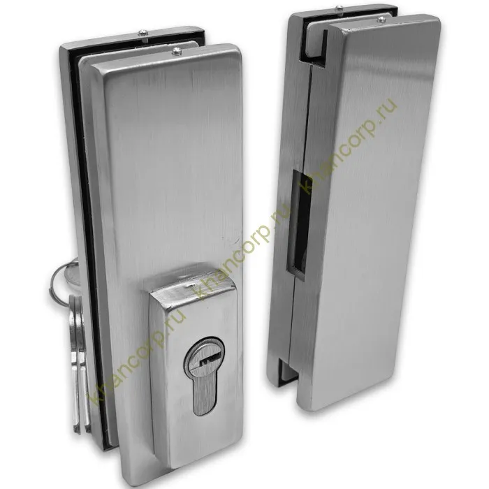 Замок FKZ-40 центральный с ответной частью ключ/ключ, нержавейка/матовый