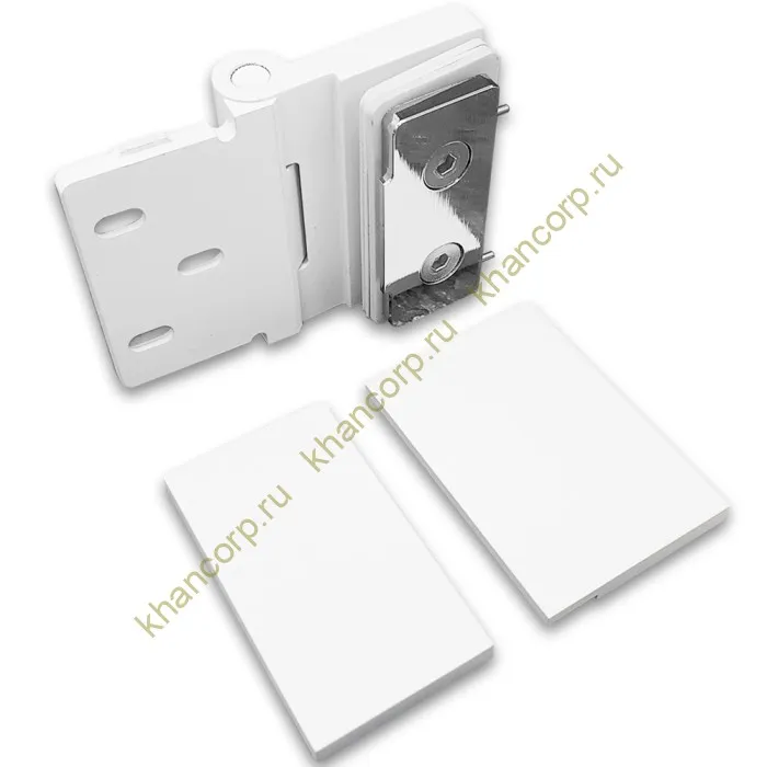 Петля Майя FDP-172 стена-стекло 90˚ открывание внутрь, латунь/белый