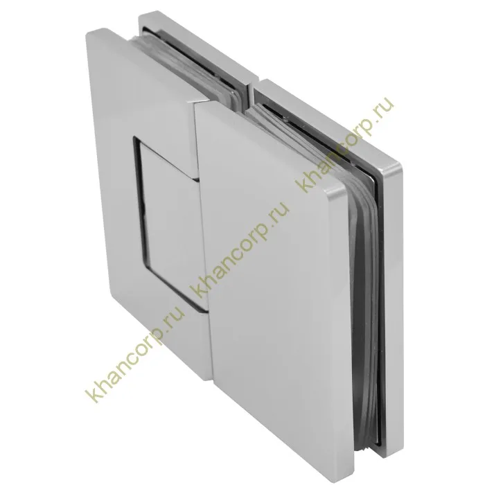 Петля Афина FDP-132 стекло-стекло 180˚, латунь/матовый