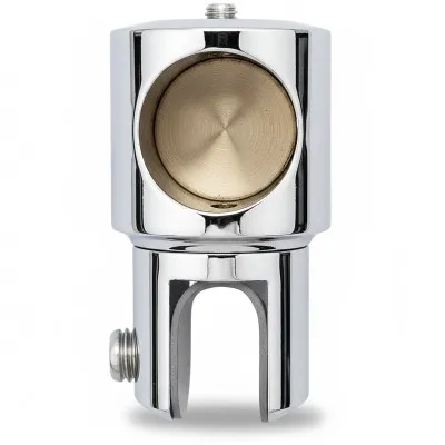 Держатель стекла FDC-12 трубы 19 торцевой 0°-360°, латунь/хром