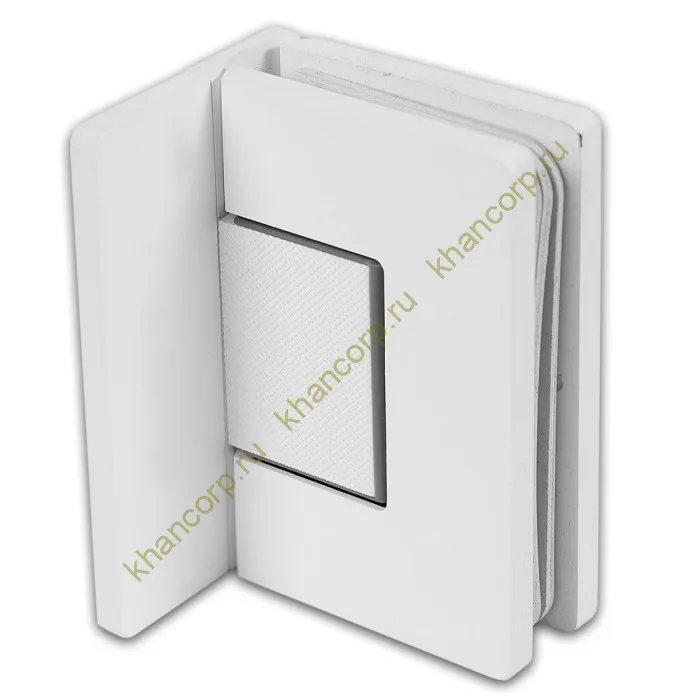 Петля Афина FDP-130 стена-стекло с боковым креплением, латунь/белый