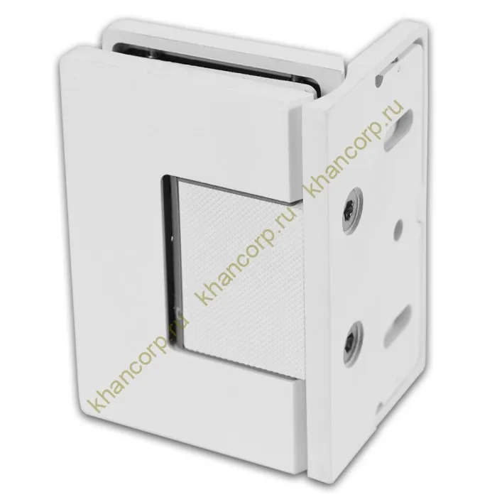 Петля Афина FDP-130 стена-стекло с боковым креплением, латунь/белый