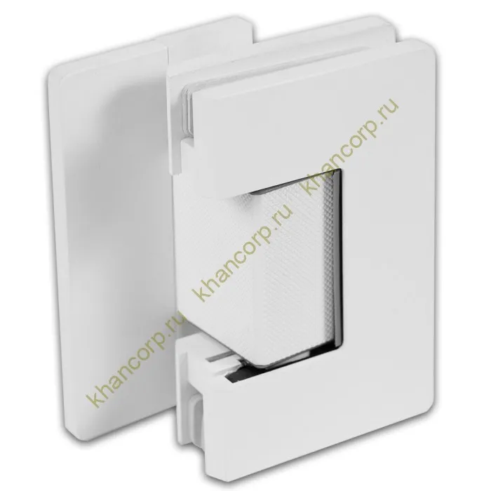 Петля Афина FDP-130 стена-стекло с боковым креплением, латунь/белый