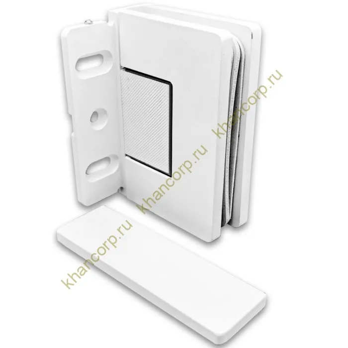 Петля Афина FDP-130 стена-стекло с боковым креплением, латунь/белый