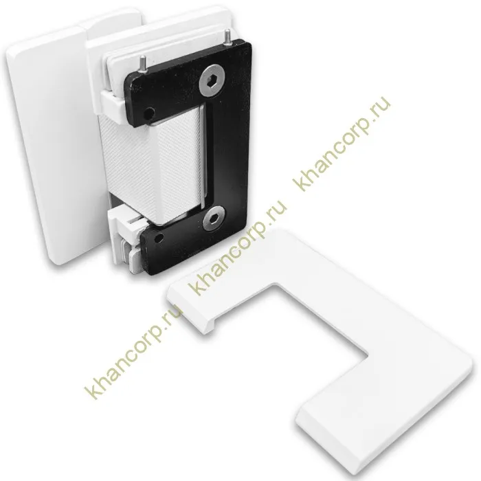 Петля Афина FDP-130 стена-стекло с боковым креплением, латунь/белый