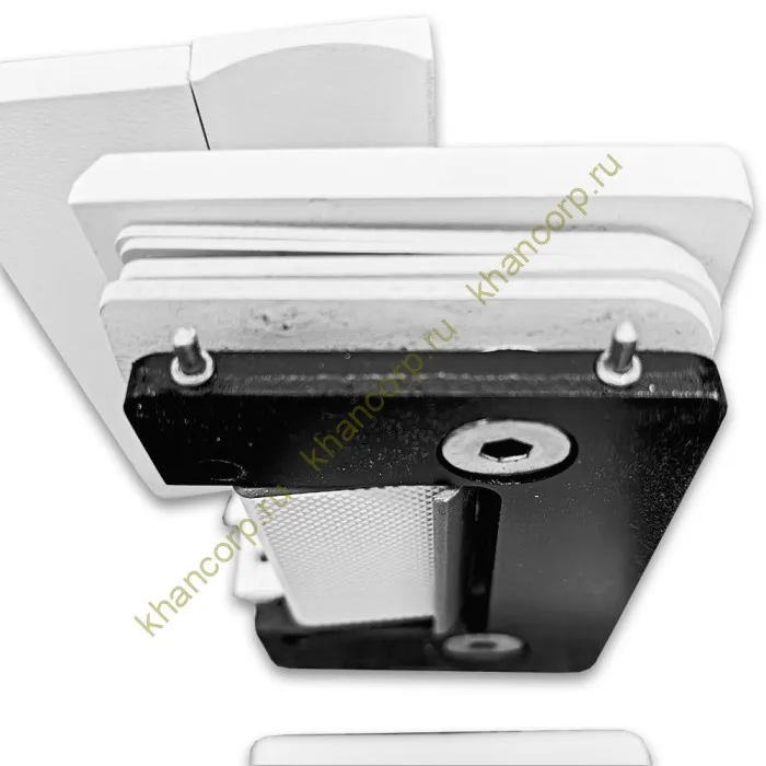 Петля Афина FDP-130 стена-стекло с боковым креплением, латунь/белый