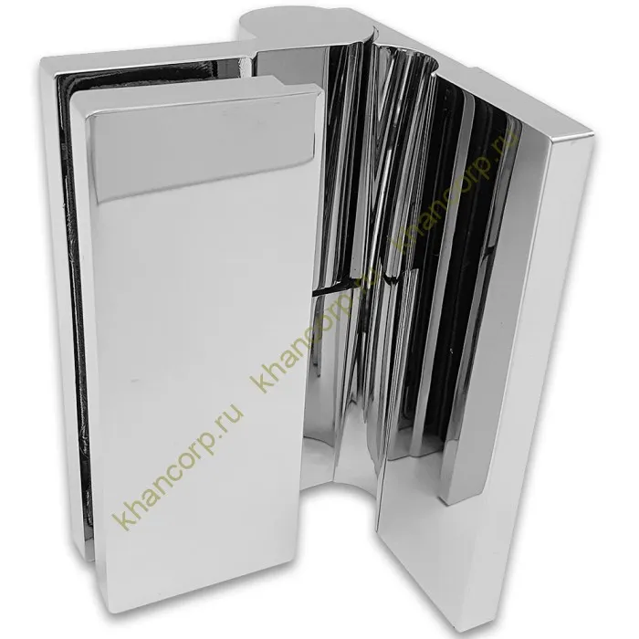 Петля Омега ω FDP-105L стена-стекло 90˚ Левая, латунь/хром