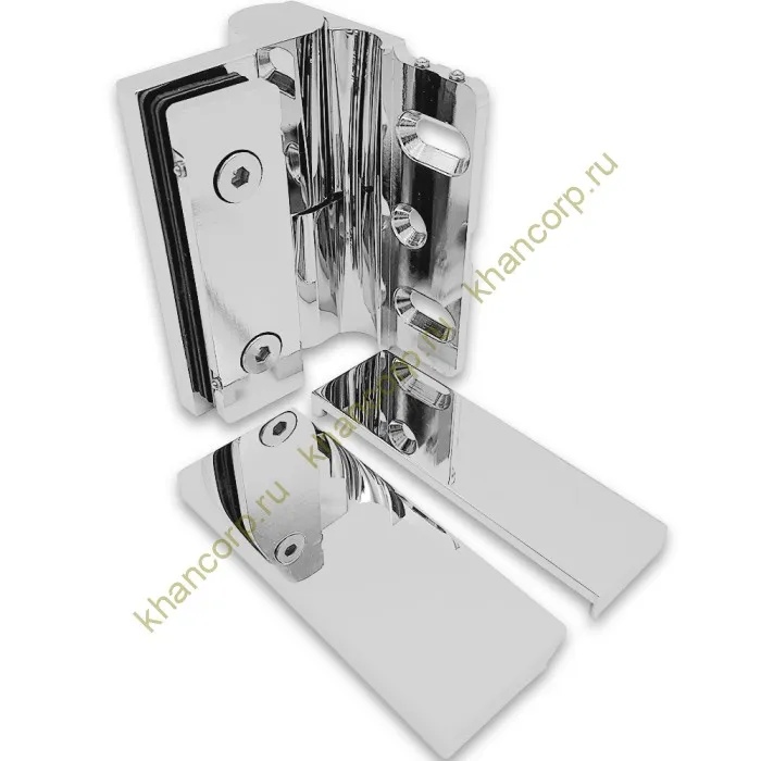 Петля Омега ω FDP-105L стена-стекло 90˚ Левая, латунь/хром