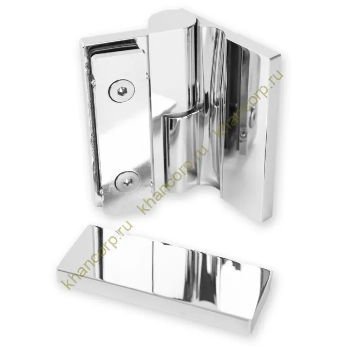 Петля Омега ω FDP-105L стена-стекло 90˚ Левая, латунь/хром