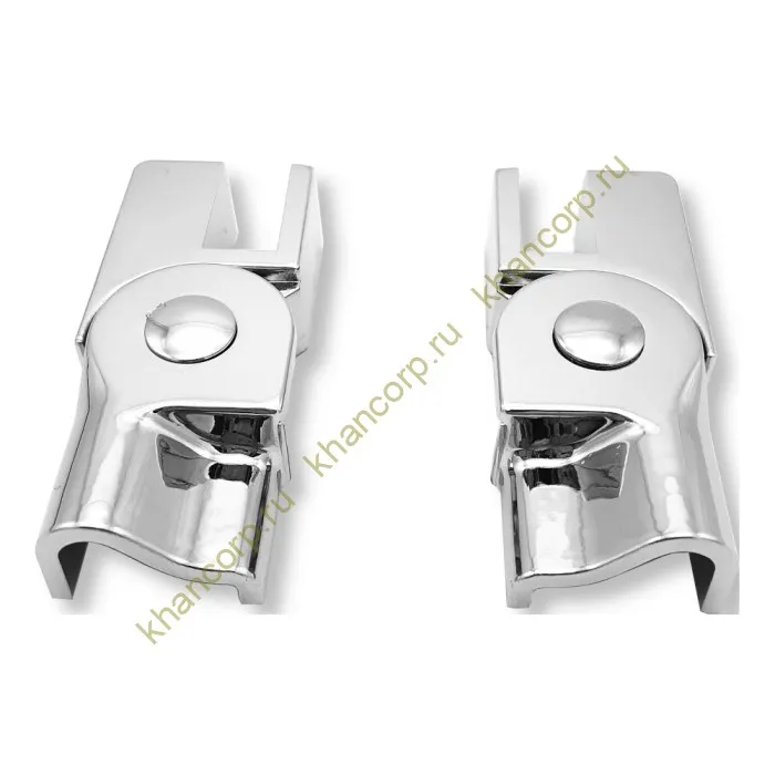 Коннектор регулируемый FDPA-402 стекло-порог (2 шт. левый+правый), ПВХ/хром