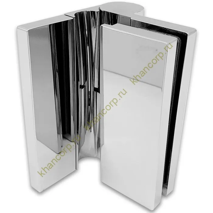 Петля Омега ω FDP-105R стена-стекло 90˚ правая, латунь/хром