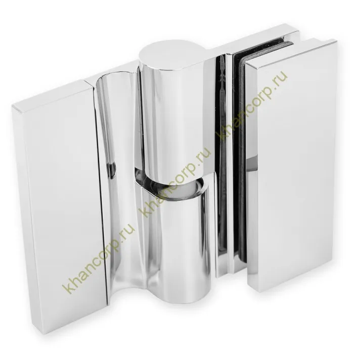 Петля Омега ω FDP-105R стена-стекло 90˚ правая, латунь/хром