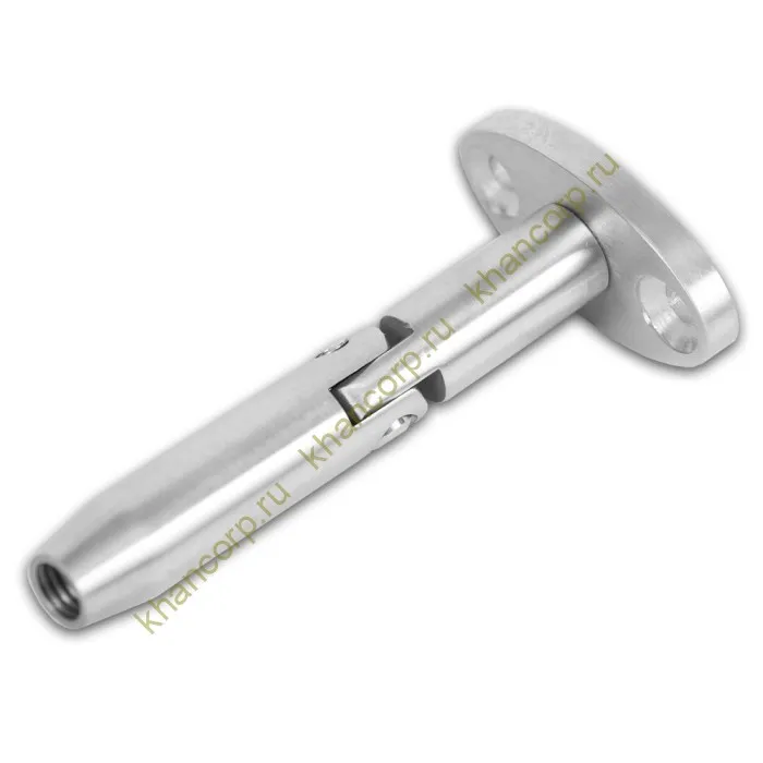 Крепление тяги (ванта) FN-95 к стене М12, рутель, нержавейка/матовый