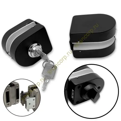 Замок FKZ-31 зажимной ключ/защелка, нержавейка/черный