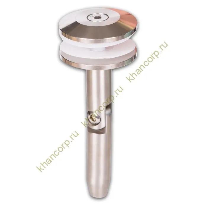 Крепление тяги (ванта) FN-96 к стеклу М12, рутель, нержавейка/матовый