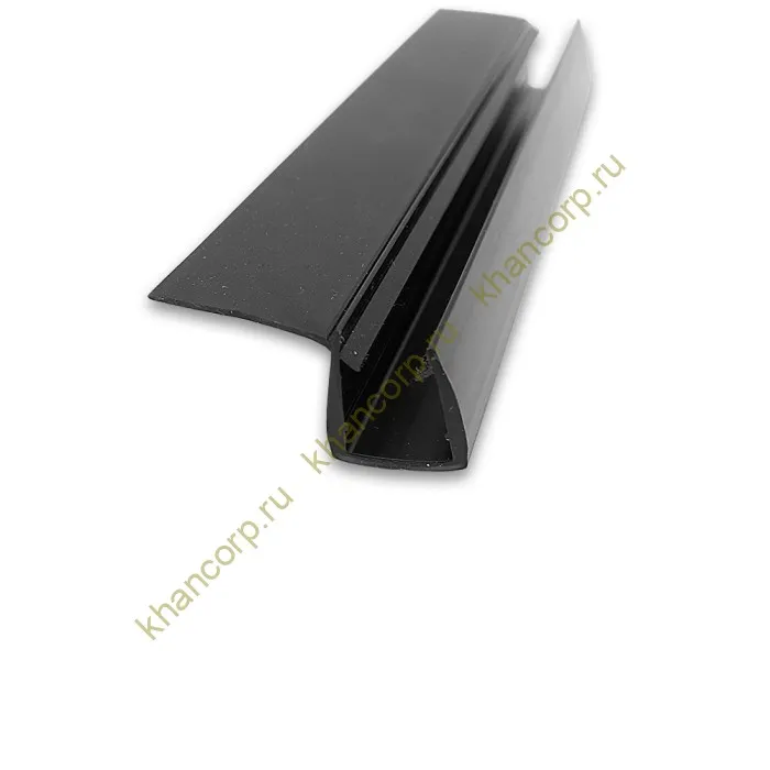 Уплотнитель ПРЕМИУМ С-образный с усом 16 мм черный 2.5 м под стекло 8 мм FDPP-418.8