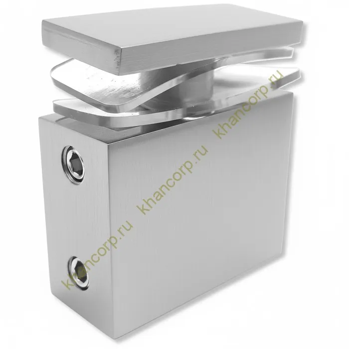 Крепление FDC-34, трубы 30х10 к стеклу, нержавейка/матовый