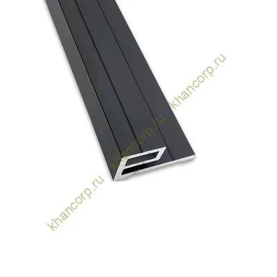 Профиль FDPA-56.22 для крепления уплотнителя к стене 8 мм, 2.2 м, алюминий/черный