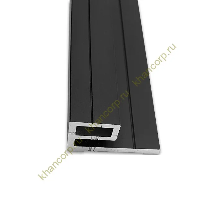 Профиль FDPA-56.22 для крепления уплотнителя к стене 8 мм, 2.2 м, алюминий/черный