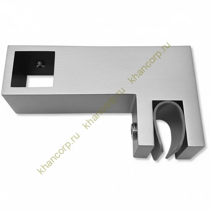 Держатель стекла FDC-55 сквозной 15х15 горизонтальный, нержавейка/матовый