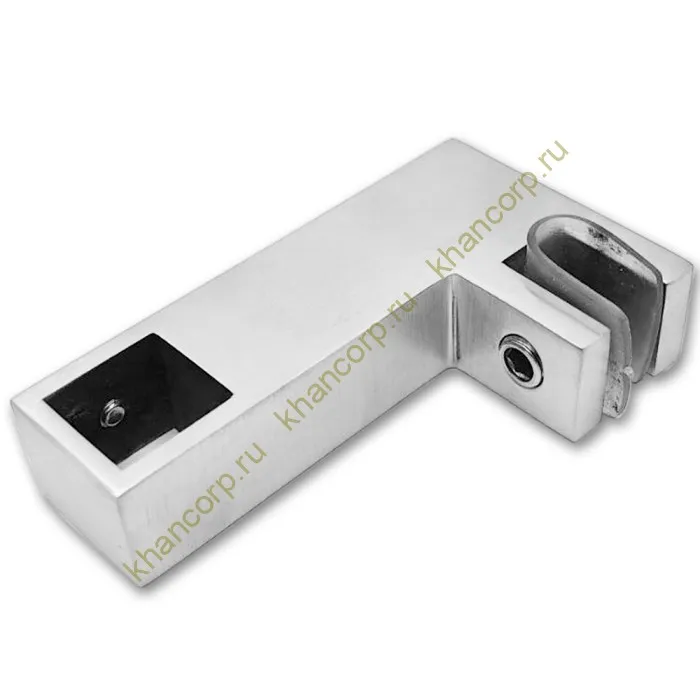 Держатель стекла FDC-55 сквозной 15х15 горизонтальный, нержавейка/матовый