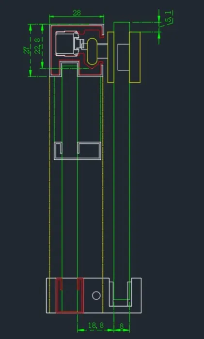 Раздвижная система Нимфа FDS-8 в проем, нержавейка/черный