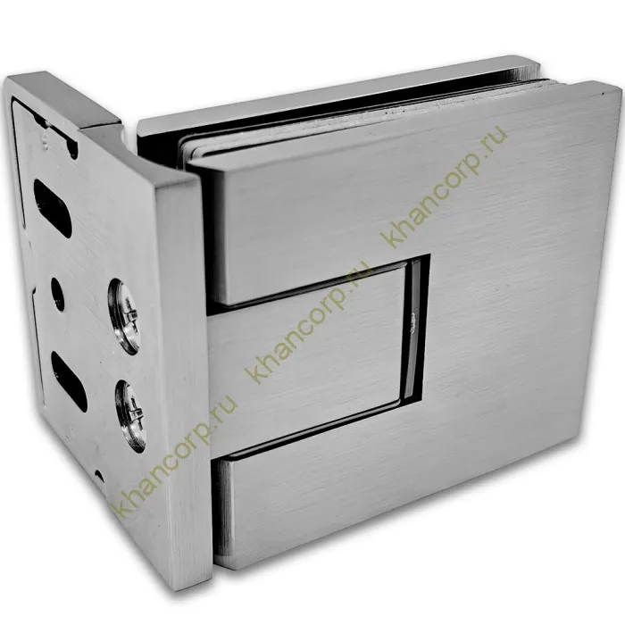 Петля Сирена FDP-210 стена-стекло 90˚ с боковым креплением, латунь/матовый