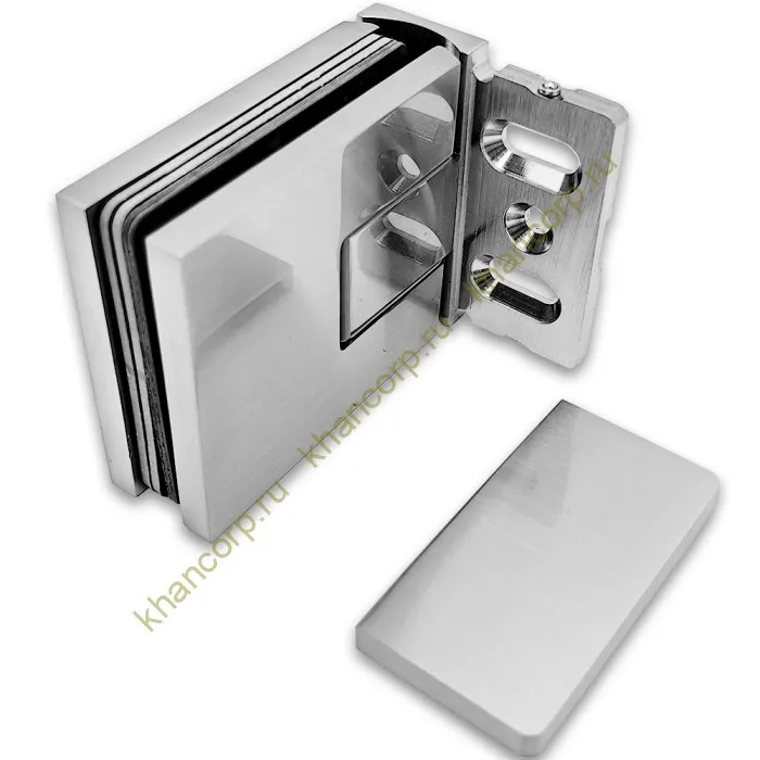 Петля Сирена FDP-210 стена-стекло 90˚ с боковым креплением, латунь/матовый