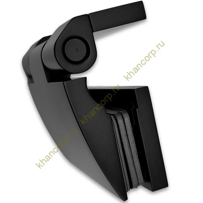 Петля Европа FDP-118 стена-стекло 90° с крышками, латунь/черный