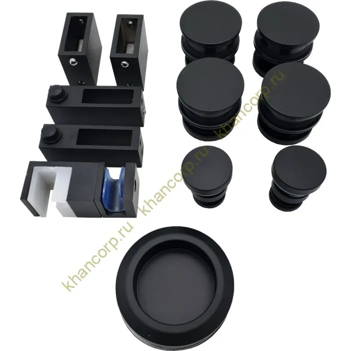 Раздвижная система Альфа α FDS-5, с двойной направляющей, нержавейка/черный