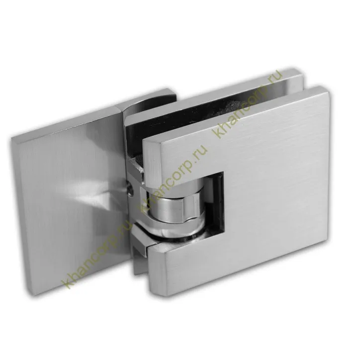 Петля Афродита FDP-230 стена-стекло 90° с крышками, латунь/матовая