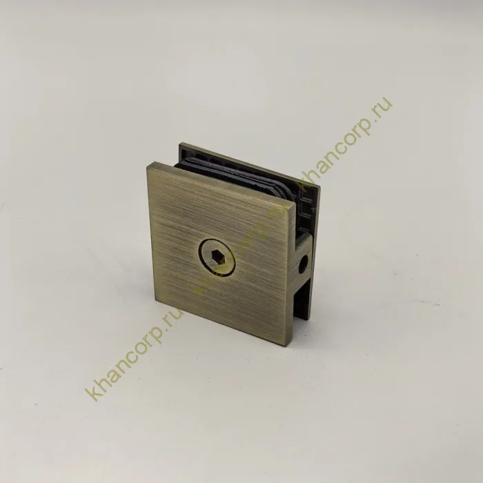 Коннектор Бета β FDK-22 стена-стекло 90˚, нержавейка/бронза