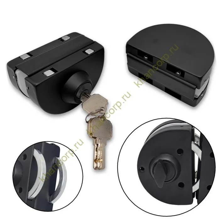Замок FKZ-34 зажимной ключ/защелка, нержавейка/черный