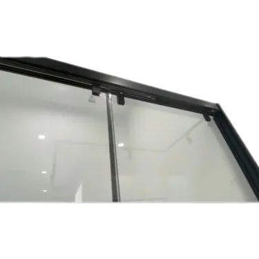 Раздвижная система Нимфа FDS-9.1 в проем телескопическая, нержавейка/черный