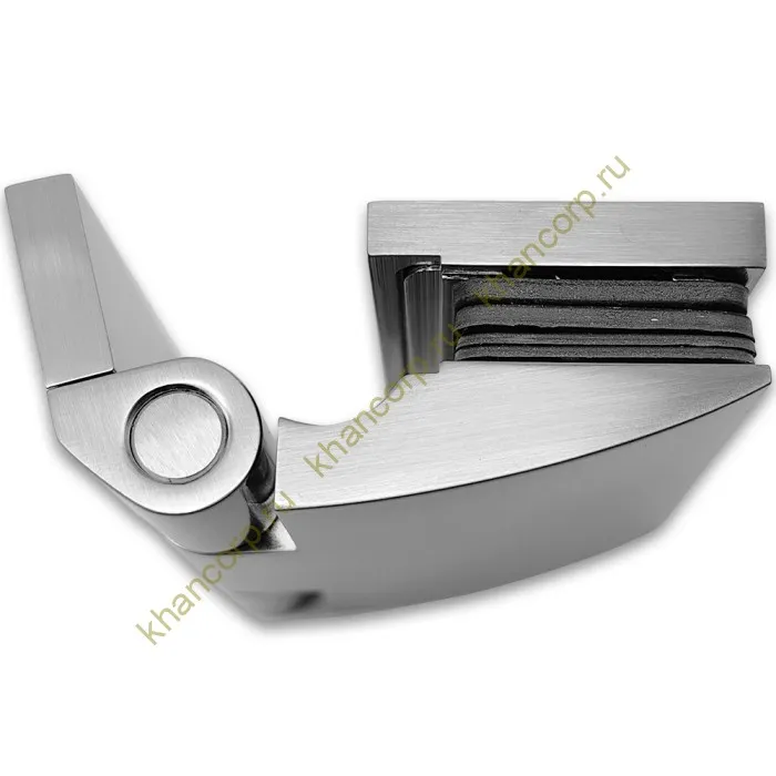 Петля Европа FDP-118 стена-стекло 90° с крышками, латунь/матовый