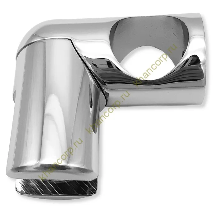 Держатель стекла FDC-23 трубы 19 сквозной 90°, латунь/хром