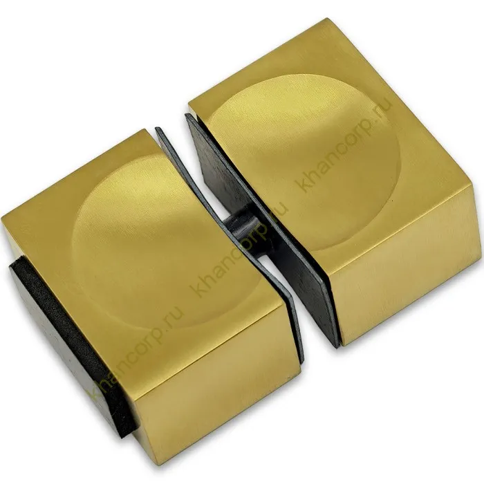 Ручка кноб FDR-66 с одним резиновым торцом, алюминий/брашированное золото