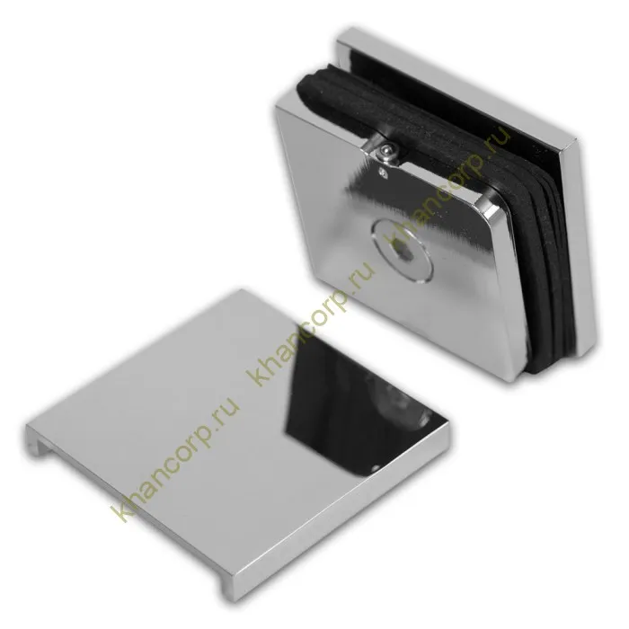 Коннектор Пегас FDK-112 пол-стена-стекло с крышкой, латунь/хром