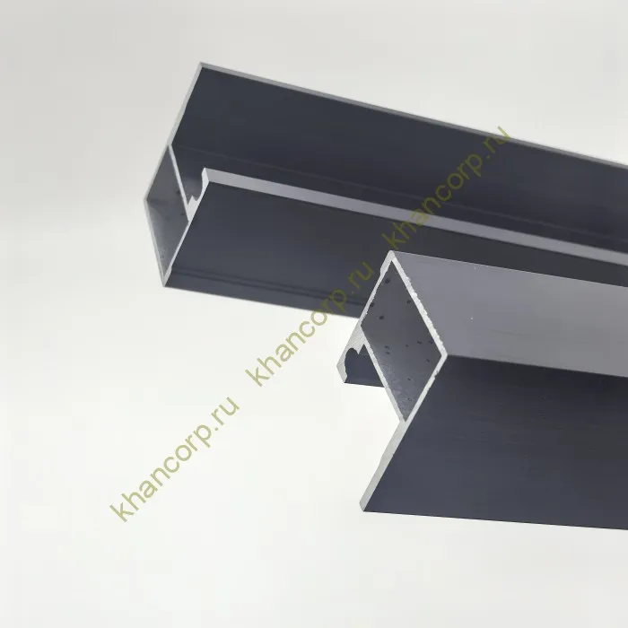 Комплект раздвижной системы Клио FDS-105 c двумя рельсами, для трубы 30х10, нержавейка/черный