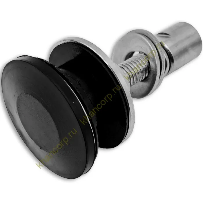 Рутель шарнирный FN-100 без зенковки с гайкой M14, нержавейка/матовый