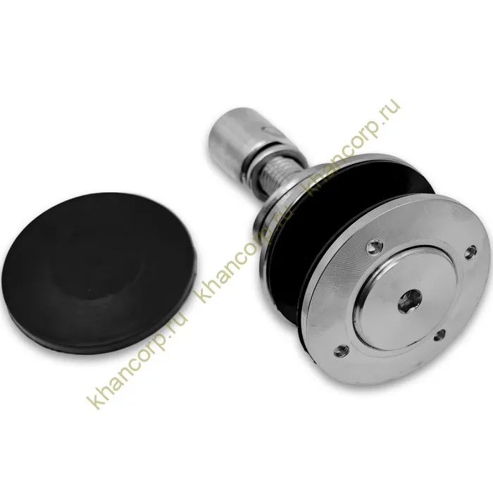 Рутель шарнирный FN-100 без зенковки с гайкой M14, нержавейка/матовый