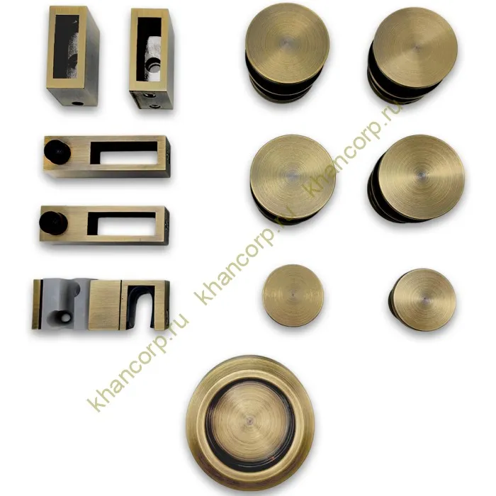 Раздвижная система Альфа α FDS-5, с двойной направляющей, нержавейка/бронза