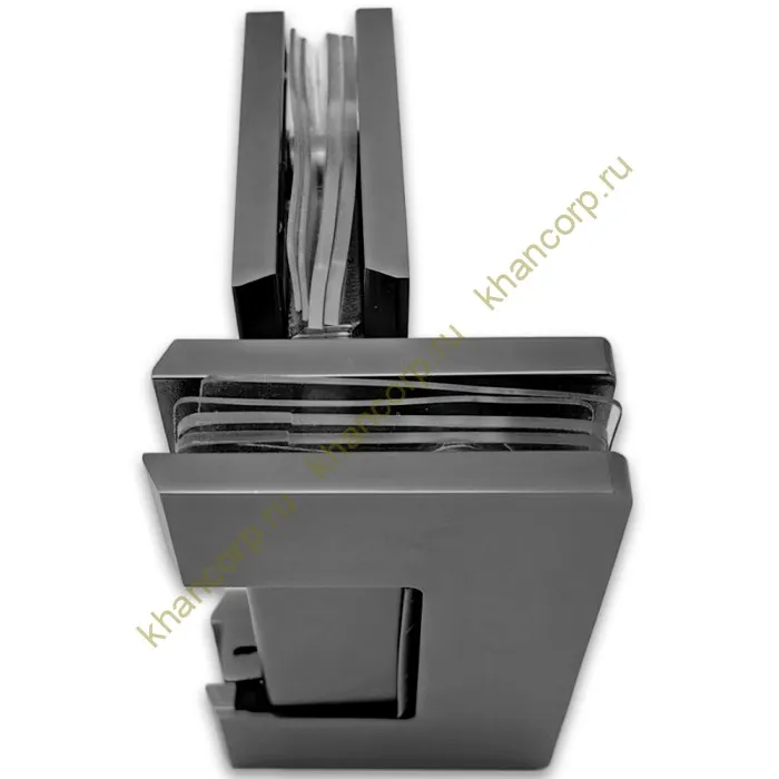 Петля Афина FDP-132 стекло-стекло 180˚, латунь/оружейная сталь