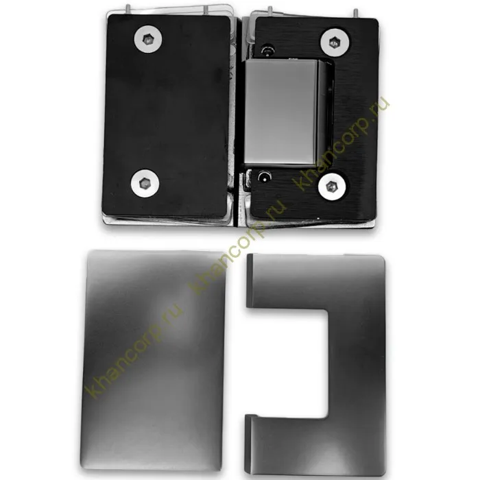 Петля Афина FDP-132 стекло-стекло 180˚, латунь/оружейная сталь