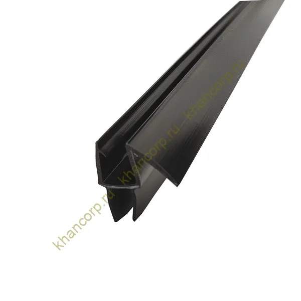 Уплотнитель ПРЕМИУМ нижний черный 2.2 м под стекло 10 мм FDPP-406.10 PVC/BL