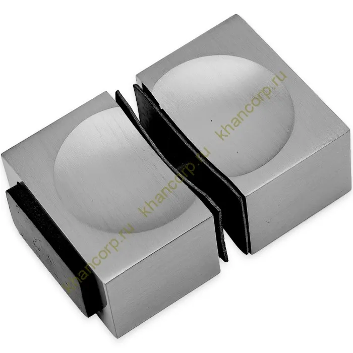 Ручка кноб FDR-66 с одним резиновым торцом, алюминий/матовая