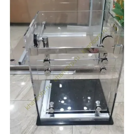 Комплект раздвижной системы Клио FDS-105 c двумя рельсами, для трубы 30х10, нержавейка/полированный