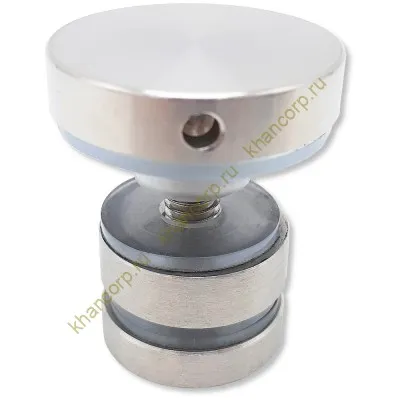 Крепление трека к стеклу FDS-32, нержавейка/матовый