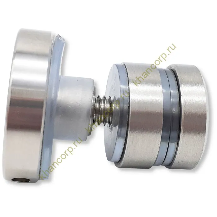 Крепление трека к стеклу FDS-32, нержавейка/матовый